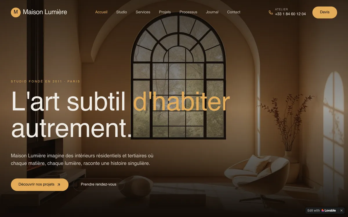 Capture du site Inspire Design